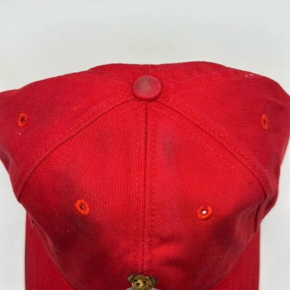 Vintage Polo Ralph Lauren Red Polo Bear Baseball Cap RARE! - Picture 6 of 6